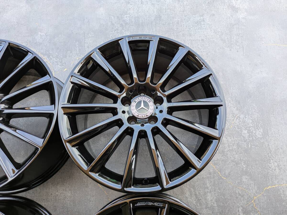 メルセデスベンツ AMG W205 Cクラス 純正 19インチ 7.5J +33 / 8.5J +52 PCD112 グロスブラック 4本