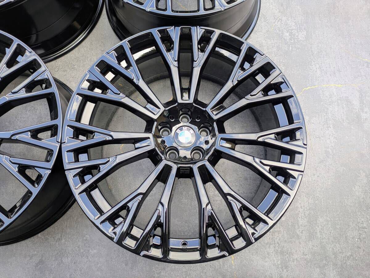 BMW G05 X5 Individual マルチスポーク スタイリング 745I 純正 22インチ 9.5J +37 / 10.5J +43 PCD112 グロスブラック 4本
