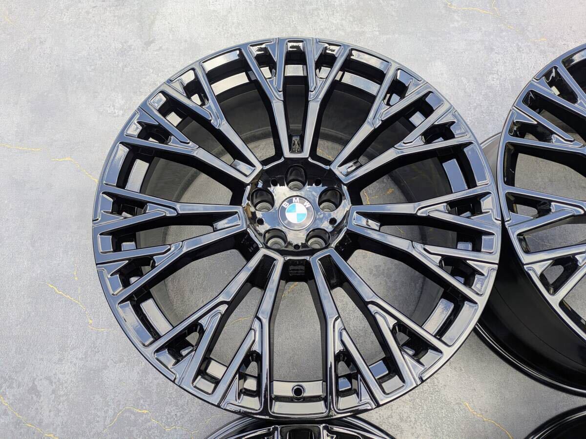BMW G05 X5 Individual マルチスポーク スタイリング 745I 純正 22インチ 9.5J +37 / 10.5J +43 PCD112 グロスブラック 4本