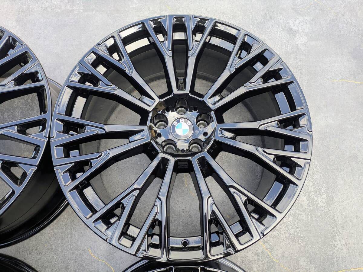 BMW G05 X5 Individual マルチスポーク スタイリング 745I 純正 22インチ 9.5J +37 / 10.5J +43 PCD112 グロスブラック 4本