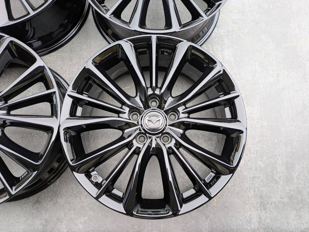 マツダ3 BBS製 鍛造 純正オプション 18インチ 7J +45 PCD114.3 グロスブラック 4本
