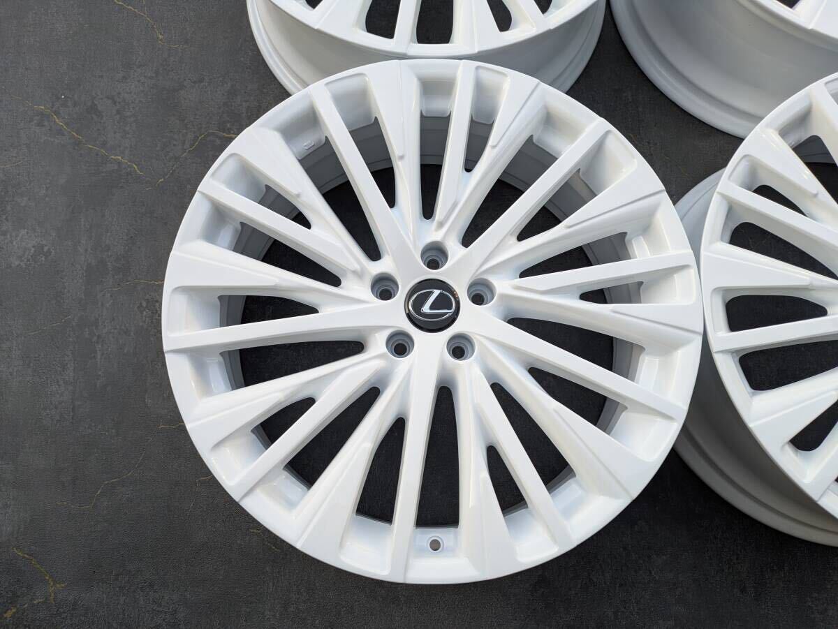 レクサス RX450h RX350 バージョンL 純正 21インチ 8J +40 PCD114.3 グロスホワイト 4本