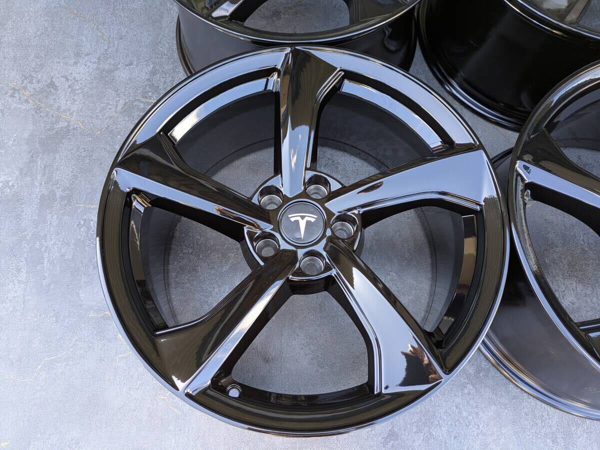 TESLA MODEL Y テスラ モデル Y 純正 19インチ 9.5J +45 PCD114.3 グロスブラック 4本