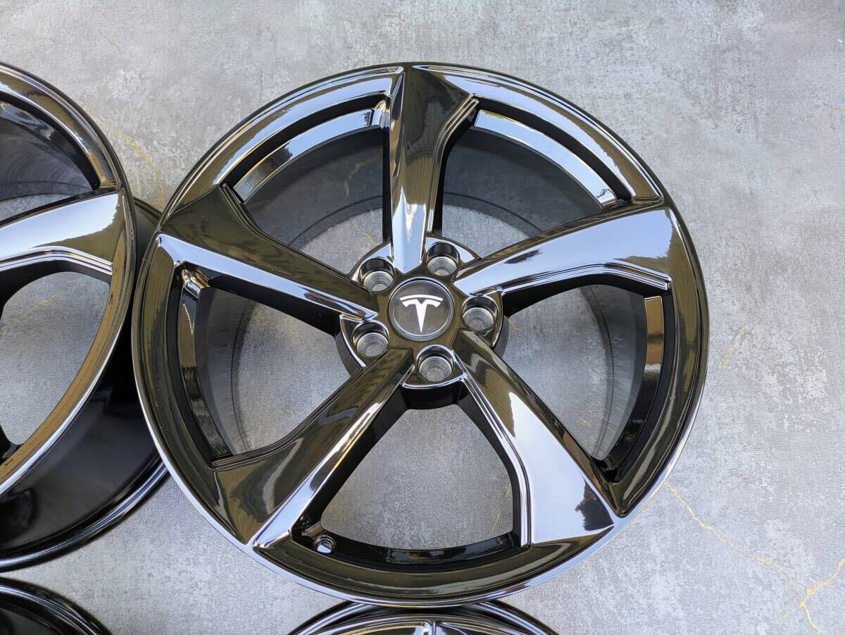 TESLA MODEL Y テスラ モデル Y 純正 19インチ 9.5J +45 PCD114.3 グロスブラック 4本