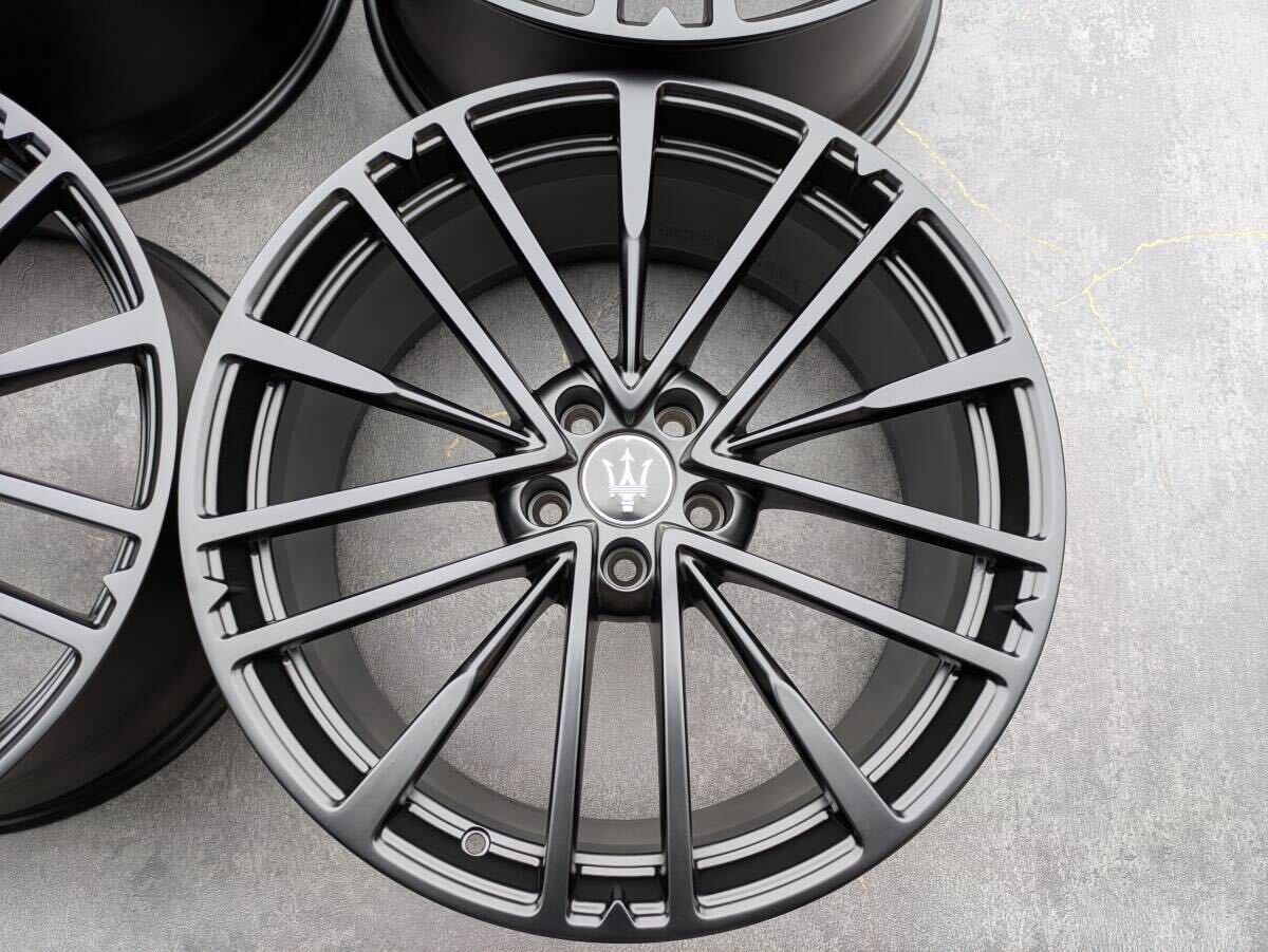 マセラティ グラントゥーリズモ トロフェオ 鍛造 純正 20インチ 9.5J ＋50 / 21インチ 10.5J +50 PCD110 サテンブラック 4本