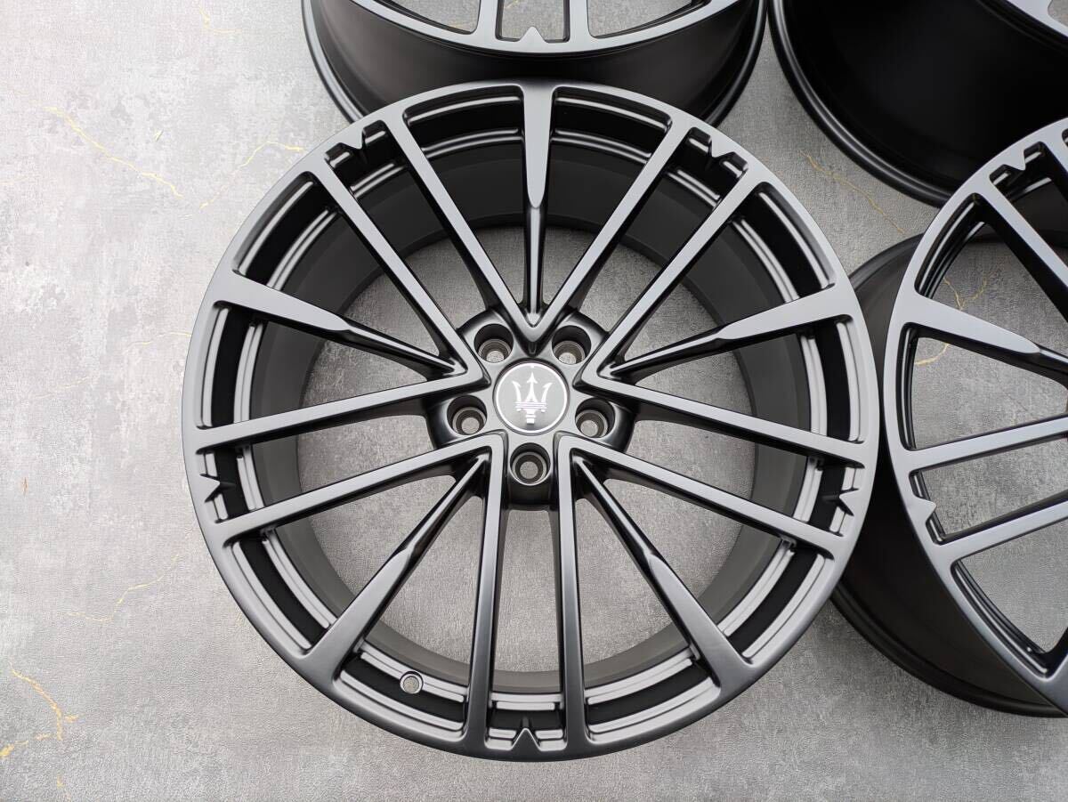 マセラティ グラントゥーリズモ トロフェオ 鍛造 純正 20インチ 9.5J ＋50 / 21インチ 10.5J +50 PCD110 サテンブラック 4本