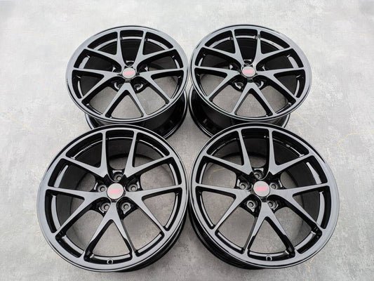 スバル WRX STI VAB タイプS BBS製 鍛造 純正 18インチ 8.5J +55 PCD114.3 グロスブラック 4本