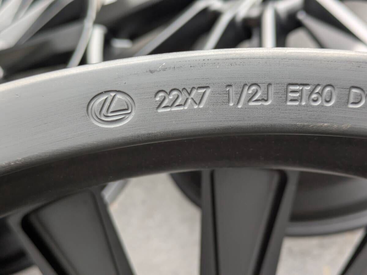 レクサス GX 550 バージョンL 鍛造 純正 22インチ 7.5J +60 PCD139.7 サテンブラック 4本