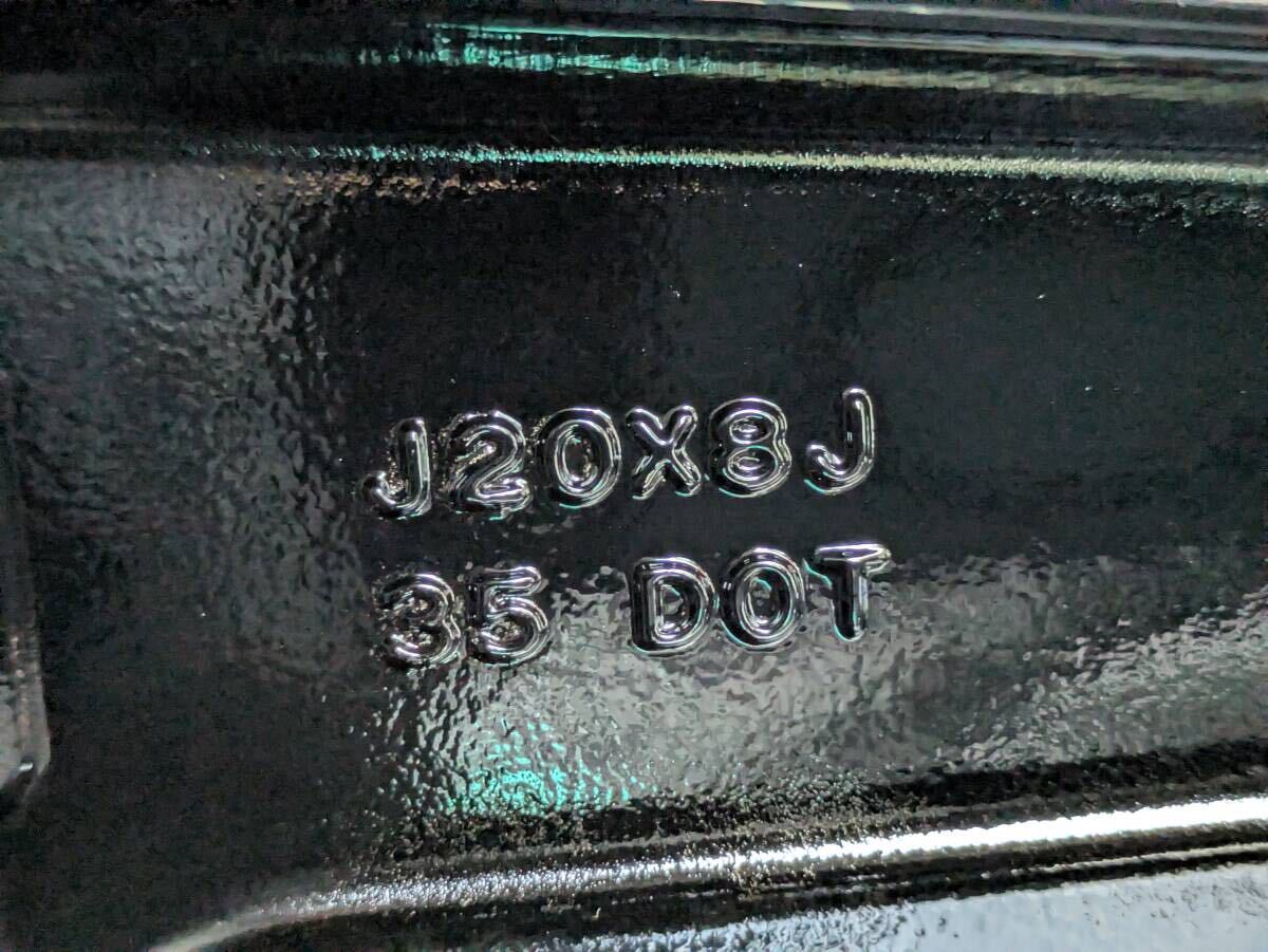 ミツビシ アウトランダー PHEV GN0W 純正 20インチ 8J +35 PCD114.3 グロスブラック 4本