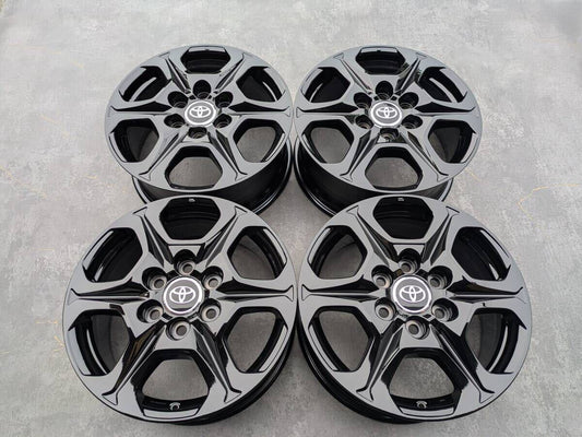 トヨタ ランドクルーザー ランクル 300 GRスポーツ 純正 18インチ 7.5J +60 PCD139.7 グロスブラック 4本