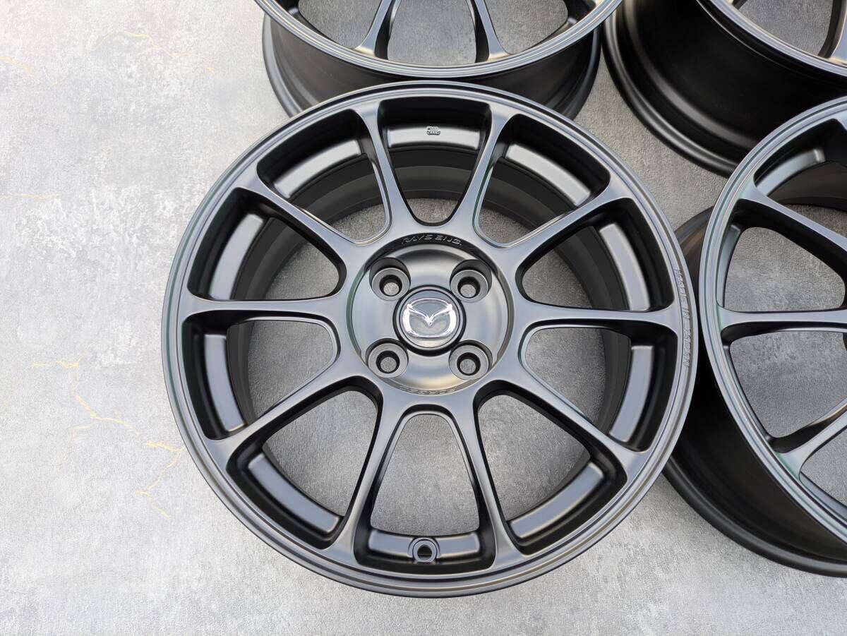 マツダ ND ロードスター レイズ ZE40 鍛造 純正OP 16インチ 7J +45 PCD100 サテンブラック 4本