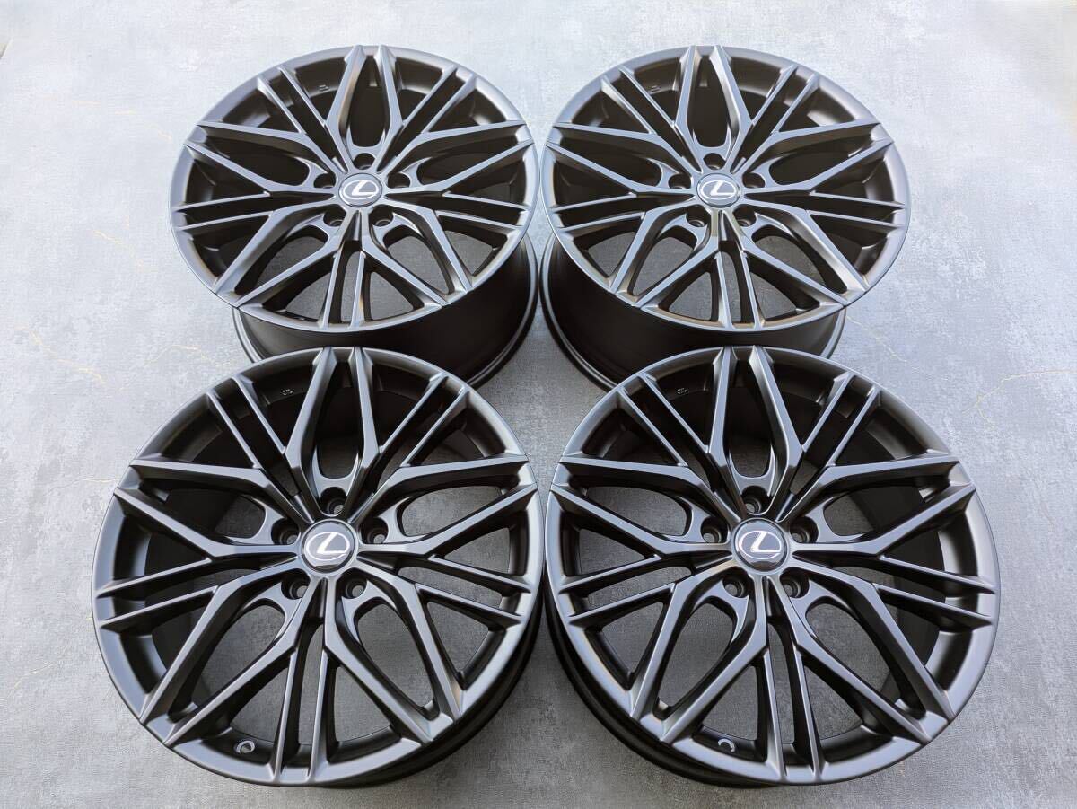 レクサス IS500 Fスポーツ パフォーマンス エンケイ製 純正 19インチ 8.5J +45 / 9.5J +60 PCD114.3 サテンブラック 4本