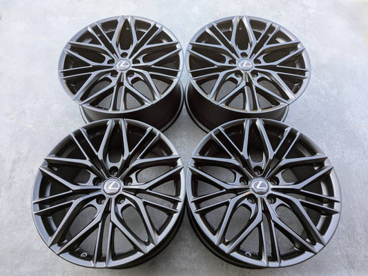レクサス IS500 Fスポーツ パフォーマンス エンケイ製 純正 19インチ 8.5J +45 / 9.5J +60 PCD114.3 サテンブラック 4本
