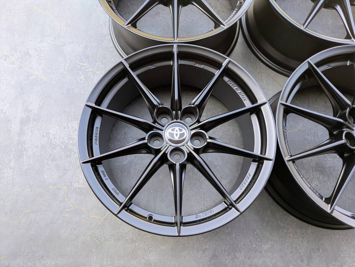 トヨタ GR ヤリス RZ ハイパフォーマンス BBS製 鍛造 純正 18インチ 8J +45 PCD114.3 サテンブラック 4本