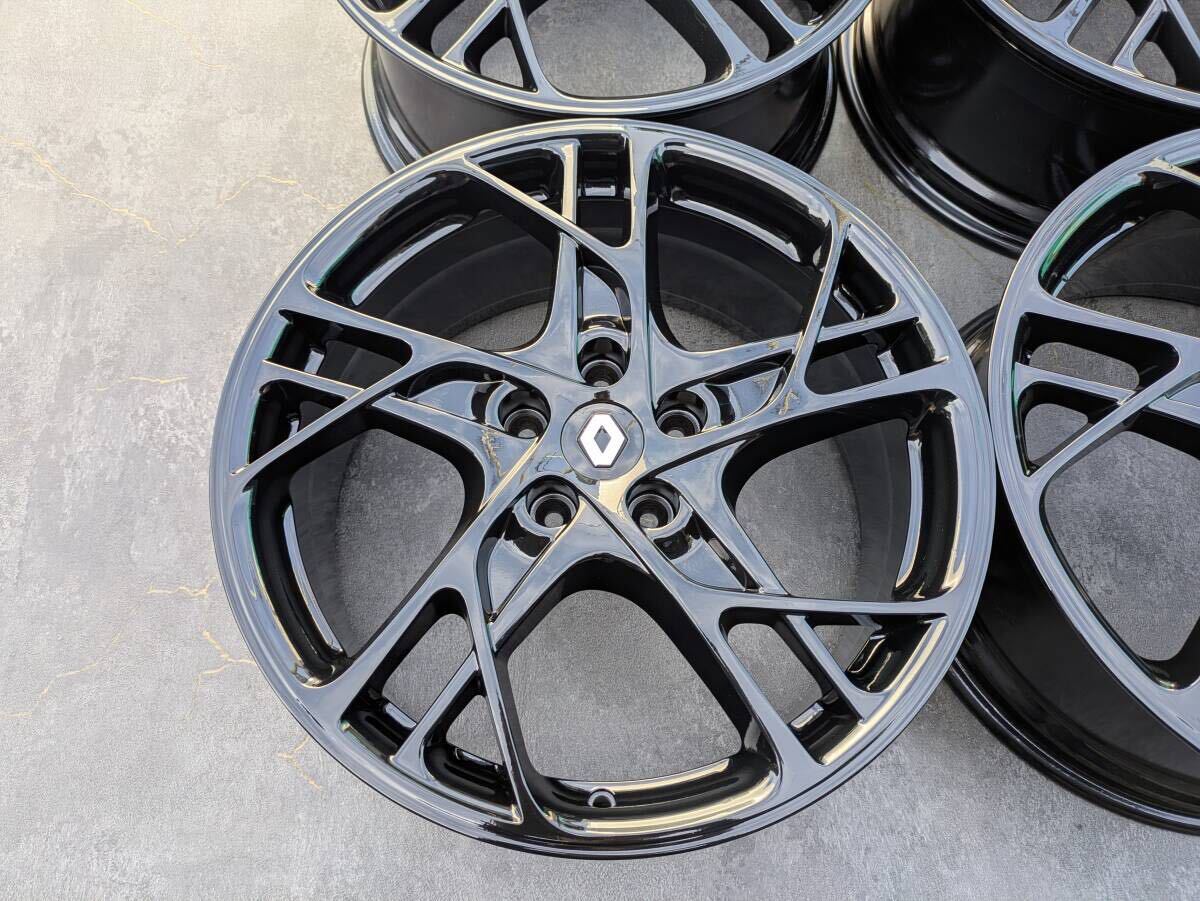 ルノー メガーヌ RS スポール DZF4R 純正 19インチ 8.25J +65 PCD114.3 グロスブラック 4本