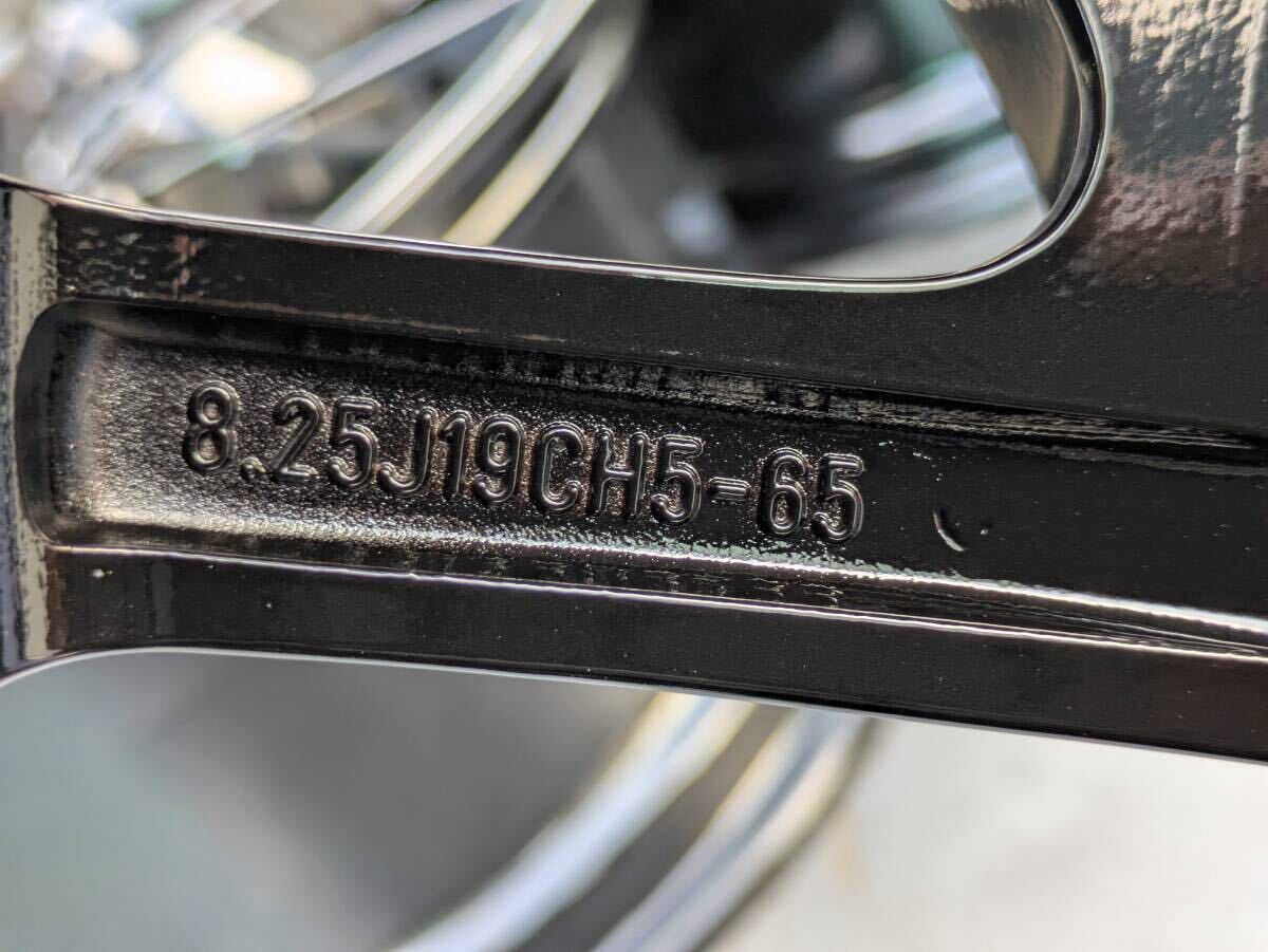 ルノー メガーヌ RS スポール DZF4R 純正 19インチ 8.25J +65 PCD114.3 グロスブラック 4本
