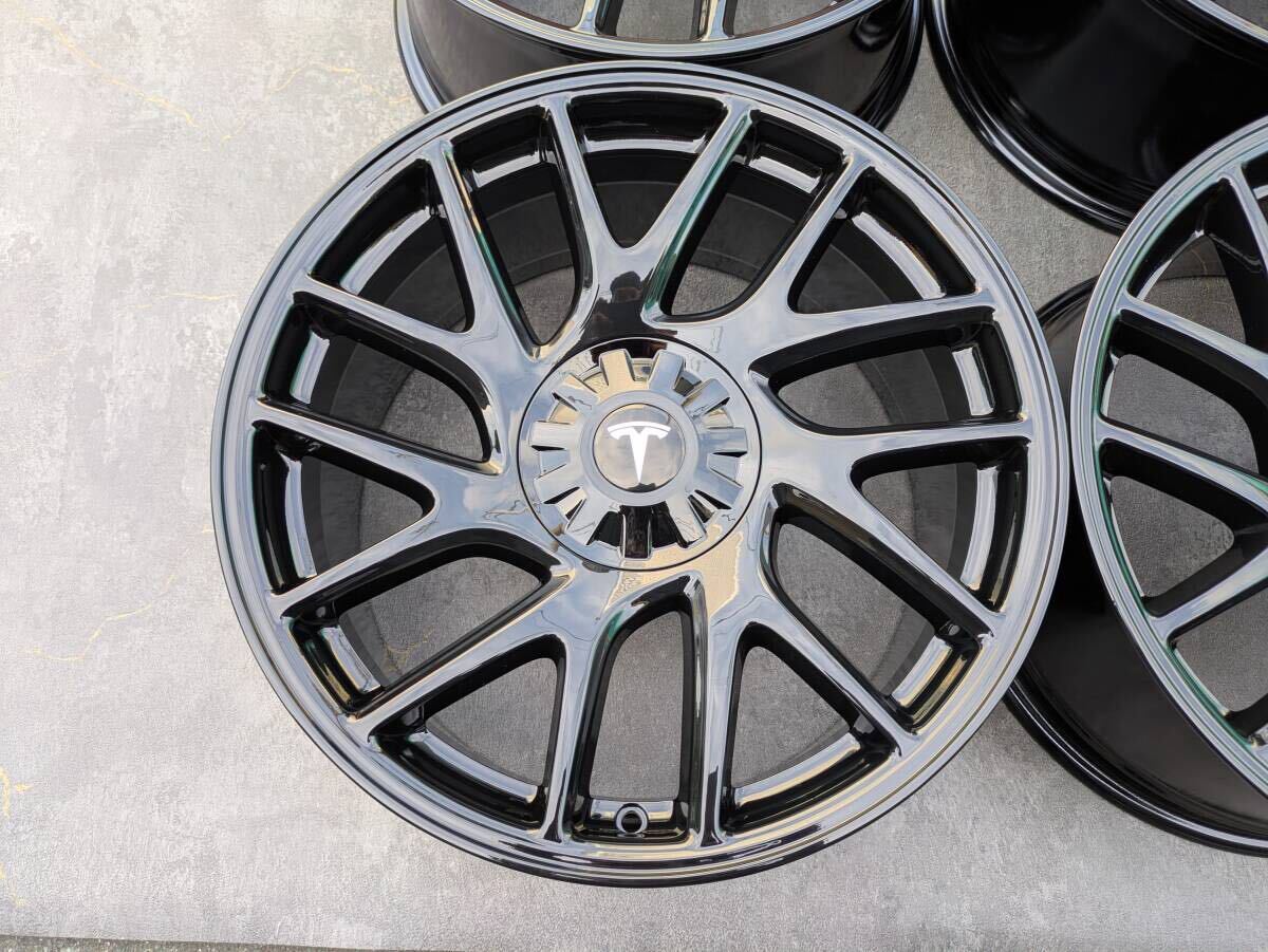 TESLA MODEL 3 テスラ モデル3 純正 18インチ 8.5J +38 PCD114.3 グロスブラック 4本