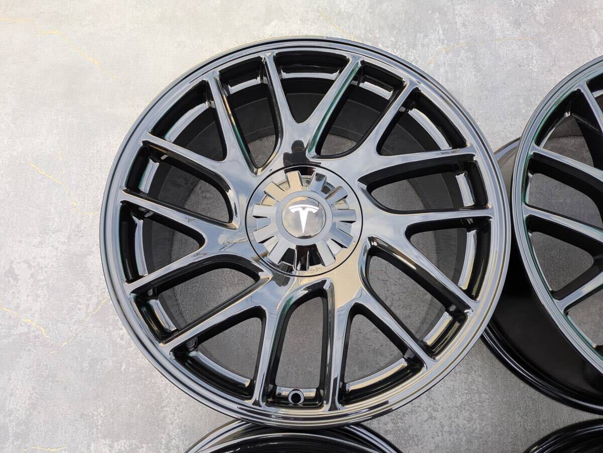 TESLA MODEL 3 テスラ モデル3 純正 18インチ 8.5J +38 PCD114.3 グロスブラック 4本