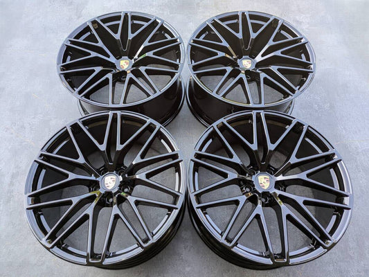 ポルシェ マカン RS スパイダー 95B 純正 21インチ 9.5J +27 / 10J ＋19 PCD112 グロスブラック 4本