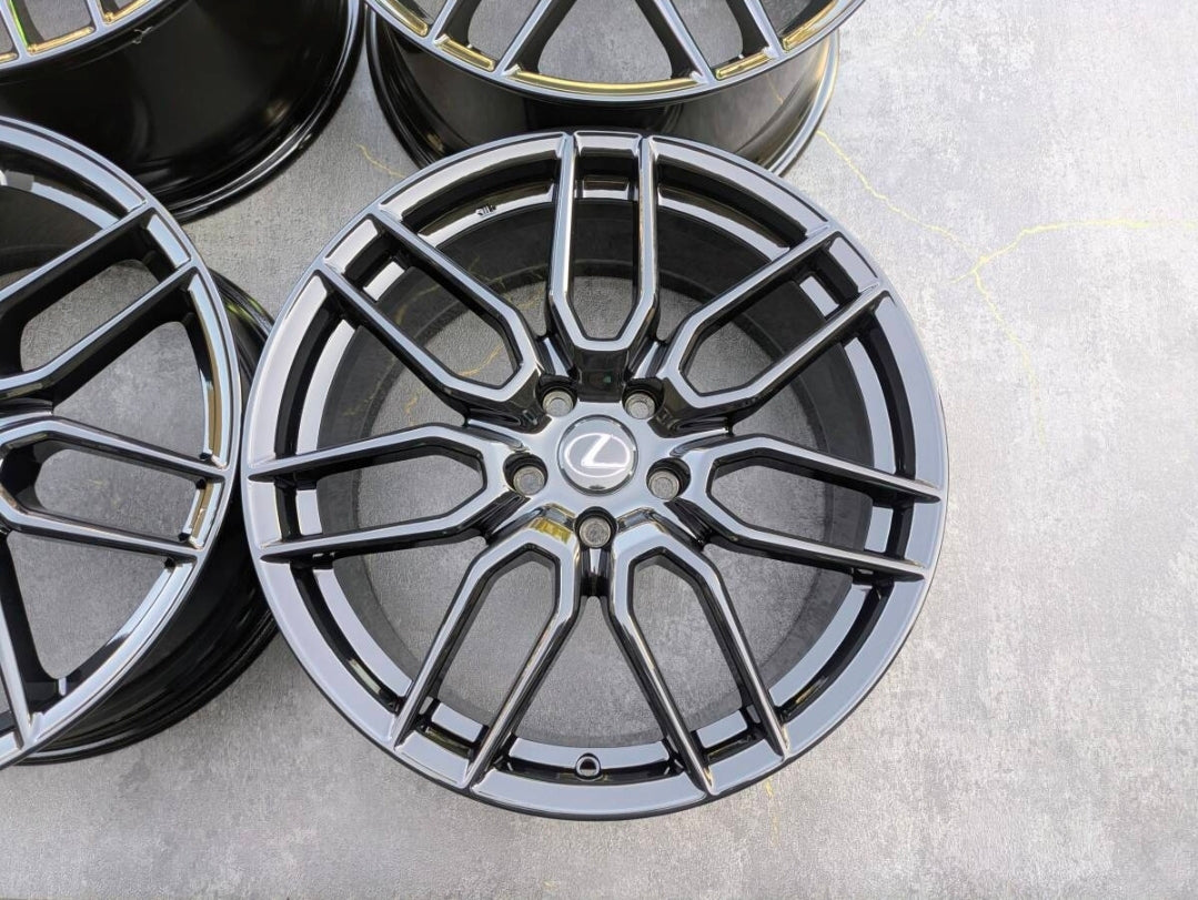 レクサス IS Fスポーツ BBS製 鍛造 純正 ディーラーオプション 19インチ 8.5J +45 / 9.5J +60 PCD114.3 グロスブラック 4本